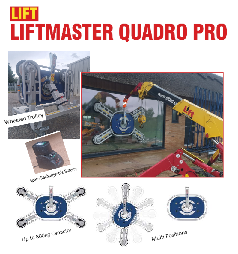 spidercranes's tweet photo. LIFTMASTER QUADPRO – HIGHLY RATED GLASS LIFTING ATTACHMENT
The new Quadpro 400/800 is a new concept glass lifting attachment that we here at LIFT have been supplying our glass installers for a while now, but there are plenty of contractors unaware of the benefits of this device. https://t.co/tNOnnheUsi