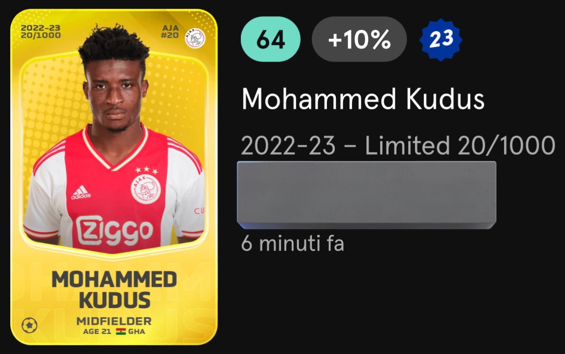 ALoneU23's tweet photo. #LastAdd • #Sorare 
#Ajax • #Eredivisie

Next to #PremierLeague • #WestHam?

📣UNEXPECTEDLY HIM📣

I'm really shaking, my adrenaline still won't stop🤩

Welcome 🏡 Mate,
I've been waiting for you for a long time

Only #Under23 #JerseyMint #Gallery #SorareCollection https://t.co/a6V9LQfbfb