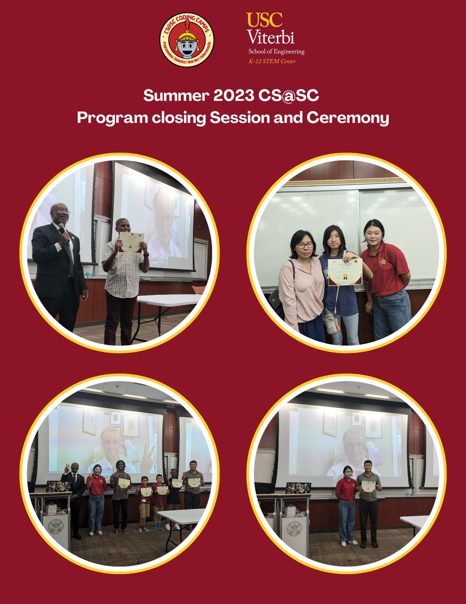 Thank you for an incredible summer here at CS@SC Summer 2023 Programming!