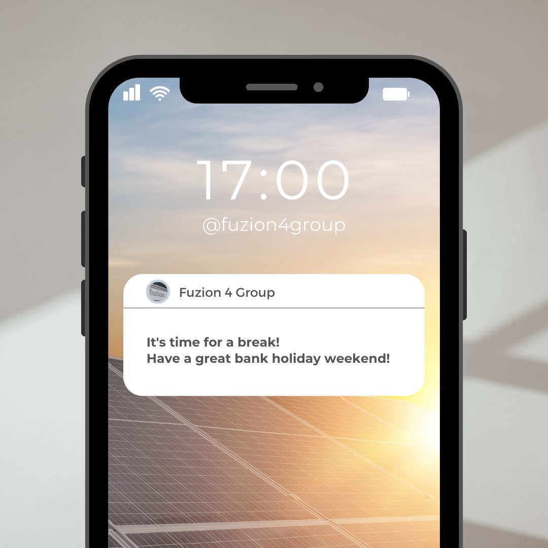 Happy Bank Holiday weekend from all of us at Fuzion 4!🎉

Enjoy your well-deserved break, knowing that our team has got you covered with top-notch protection in Security, Fire and Electrical systems 🔒🔥💡
