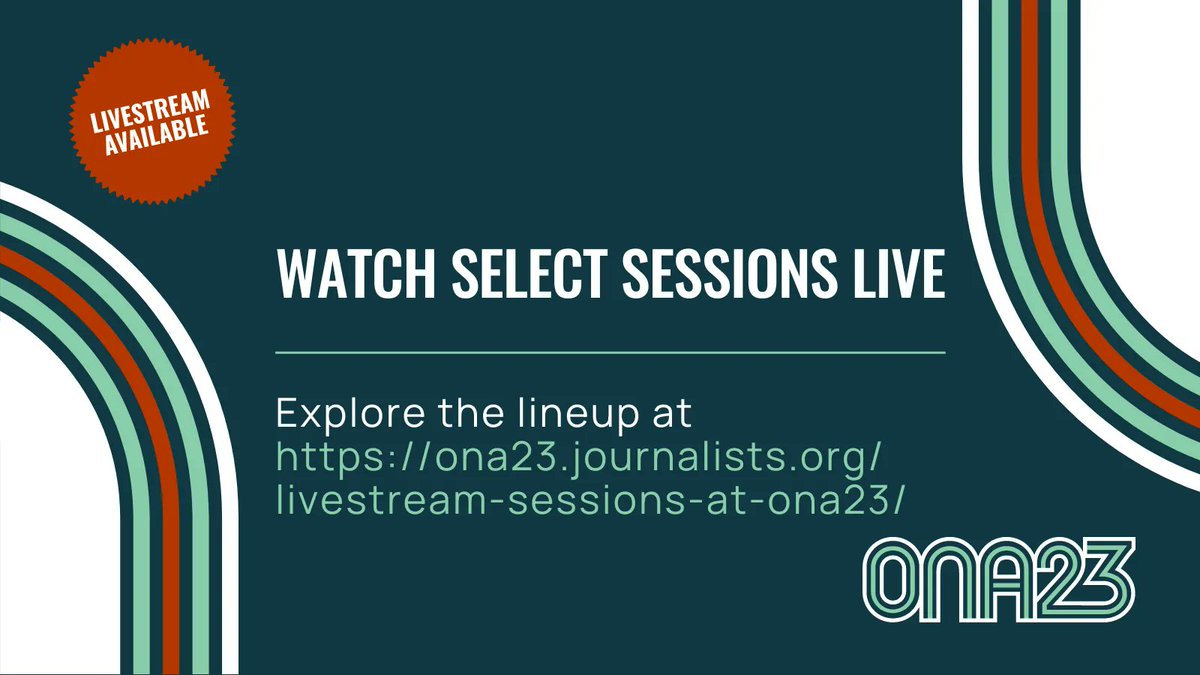 An exciting #ONA23 featured session is starting! Check out Real Talk About The Status Of DEI In Journalism with Kathleen McElroy, @LeonorAyala76, @ReynoldsPost and @VerSharma. Go to Salon G-H on the 5th Floor, follow this thread or watch virtually:
ona23.journalists.org/livestream-ses…