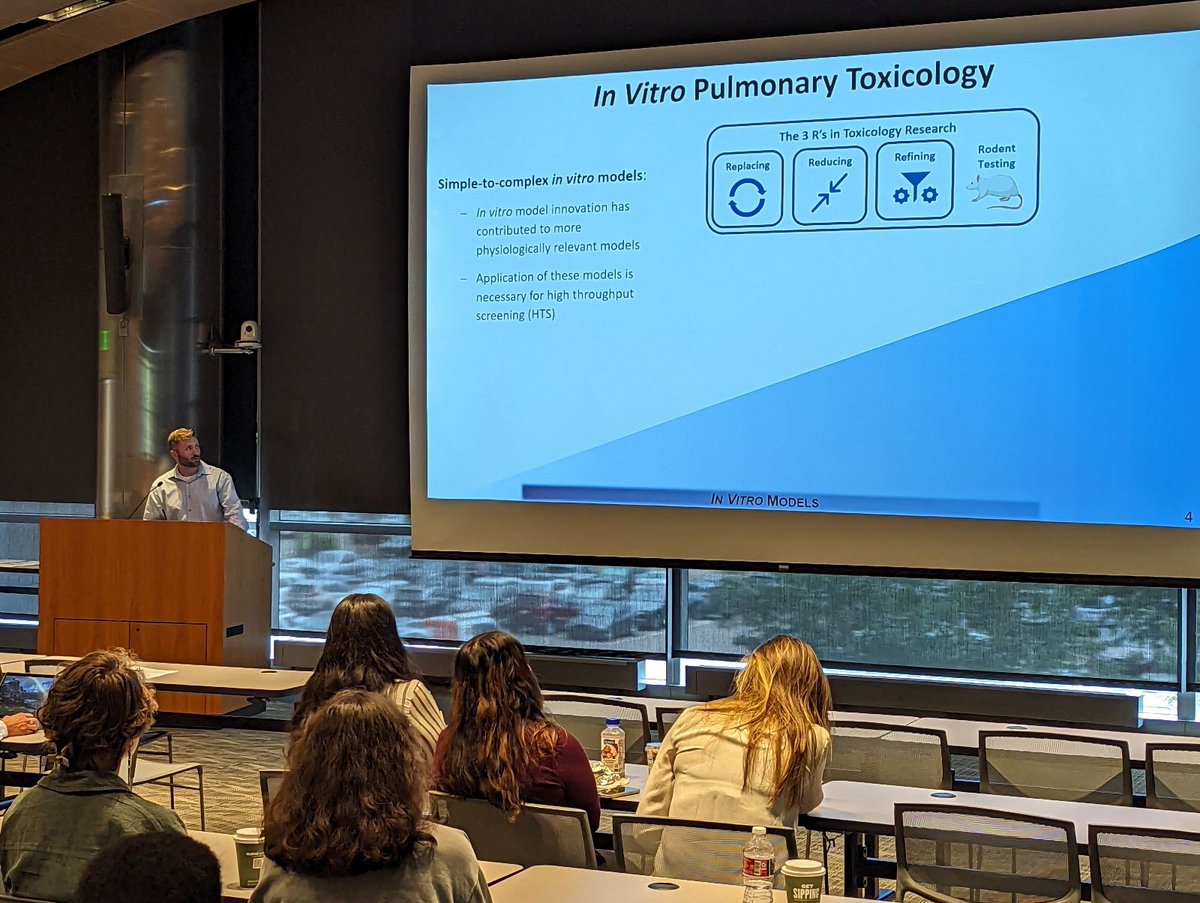 beckylmcc's tweet photo. #MWSOT day 2 is holding strong with talks on climate health and wood fire smoke exposure. Matt Gibb, a new postdoctoral fellow in Dr. Jared Brown's lab, discussed the sensitizing potential of the lung after toxic exposures. @CUPharmacy @kristofer_fritz @LukeMontrose https://t.co/iCRVo3Rtce