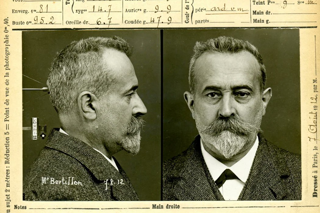 The first #mugshot was created by #AlphoneBertillon, chief of criminal identification for the Paris police, in late 19th c. Bertillon developed a visual identification system, designed to distinguish perpetrators from the general population #photoarchive #relevantphotohistory