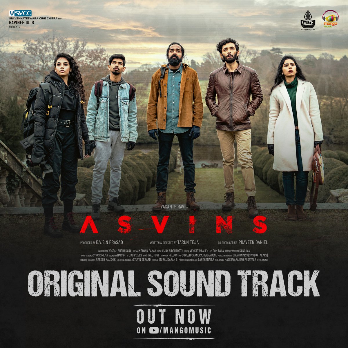 SVCC (@svccofficial) on Twitter photo Experience the dread-inducing notes that transports you to a world of darkness 🦇👽
#ASVINS OST out Now on <a href="/MangoMusicLabel/">Mango Music</a> 🎵
🎧 youtu.be/g9JoLnpmgow
<a href="/SVCCofficial/">SVCC</a> <a href="/BvsnP/">Bvsn Prasad</a> @sakthifilmfctry <a href="/praveen2000/">praveen daniel</a> <a href="/iamvasanthravi/">Vasanth Ravi</a> <a href="/taruntejafilm/">Tarun Teja</a> Experience the dread-inducing notes that transports you to a world of darkness 🦇👽
#ASVINS OST out Now on <a href="/MangoMusicLabel/">Mango Music</a> 🎵
🎧 youtu.be/g9JoLnpmgow
<a href="/SVCCofficial/">SVCC</a> <a href="/BvsnP/">Bvsn Prasad</a> @sakthifilmfctry <a href="/praveen2000/">praveen daniel</a> <a href="/iamvasanthravi/">Vasanth Ravi</a> <a href="/taruntejafilm/">Tarun Teja</a>