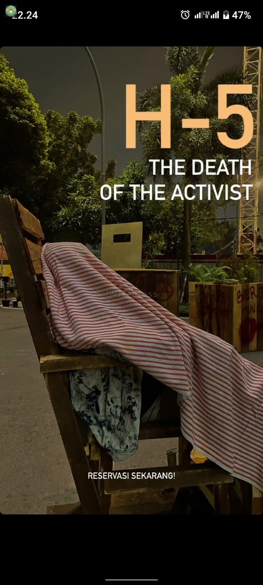 Ayooooo ges 5 Hari lagi!!!!
Ya kali gamau dukung perwakilan -unj di FESTIVAL TEATER KAMPUS JAKARTA.
Tiket bisa di reservasi yaaa guys dengan berdonasi 35k. Pementasan ini tidak ada pembelian ots yaak. Jadi, yuk yuk yuk buruan amankan kursinya

Untuk melihat (cont)