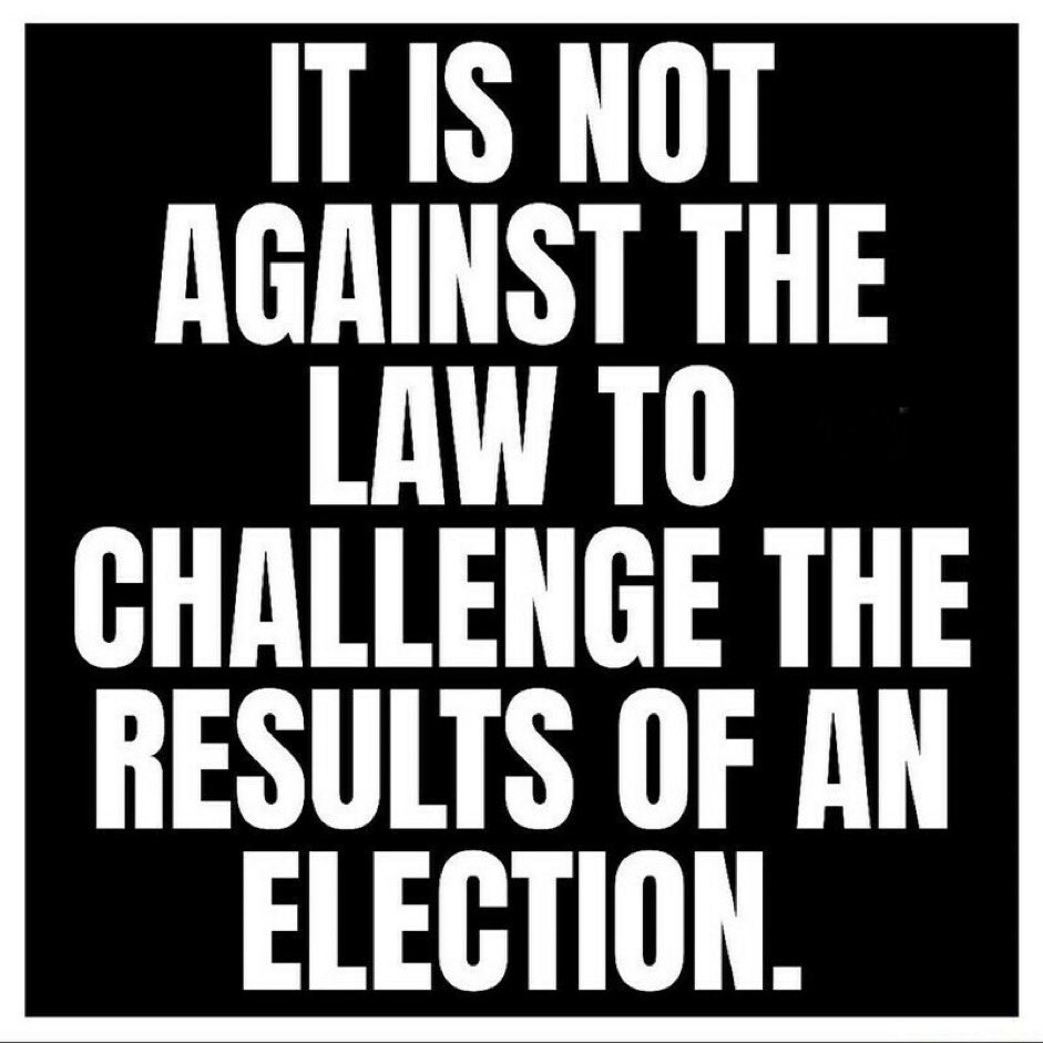 POLL: Do you agree with the following statement? It is NOT against the law to challenge the results of an election. YES or NO?