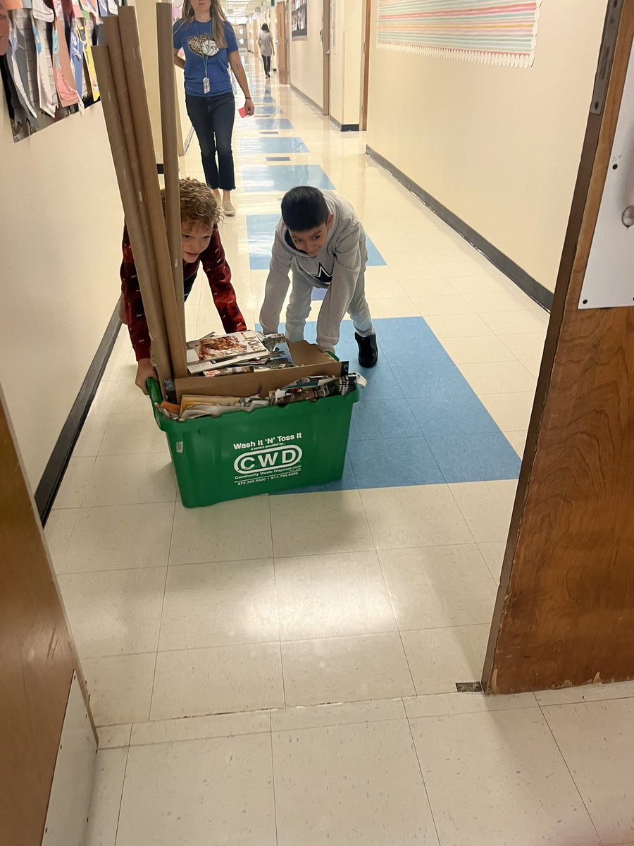 Mrs. Watson has our students learning about the importance of recycling while applying it to improving our campus processes ♻️🌱🌎 #NorwoodVikings