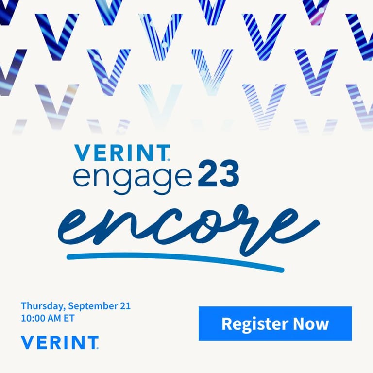 aguy30377398's tweet photo. The @Verint #Engage23 Encore agenda is live! Check it out and be sure to register today! #AI #CX #Automation #Data #Analytics #Bots #Cloud #OpenCCaaS https://t.co/gnSic1jpqV https://t.co/yarQkXTv38