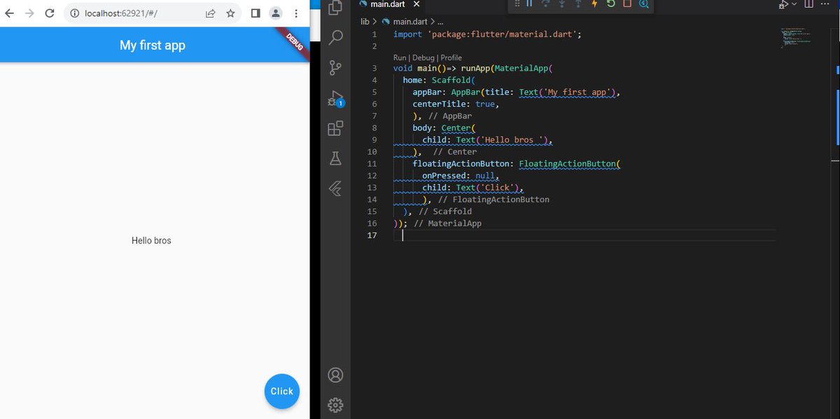 aganze_alpha's tweet photo. I've started flutter adventure, but I'm still running all on Chrome juste because my PC vs Android studio emulator; only God knows 🥴😢,  but the only thing is that I wanna carry on discovering this one. https://t.co/yWnNb2Xmkt