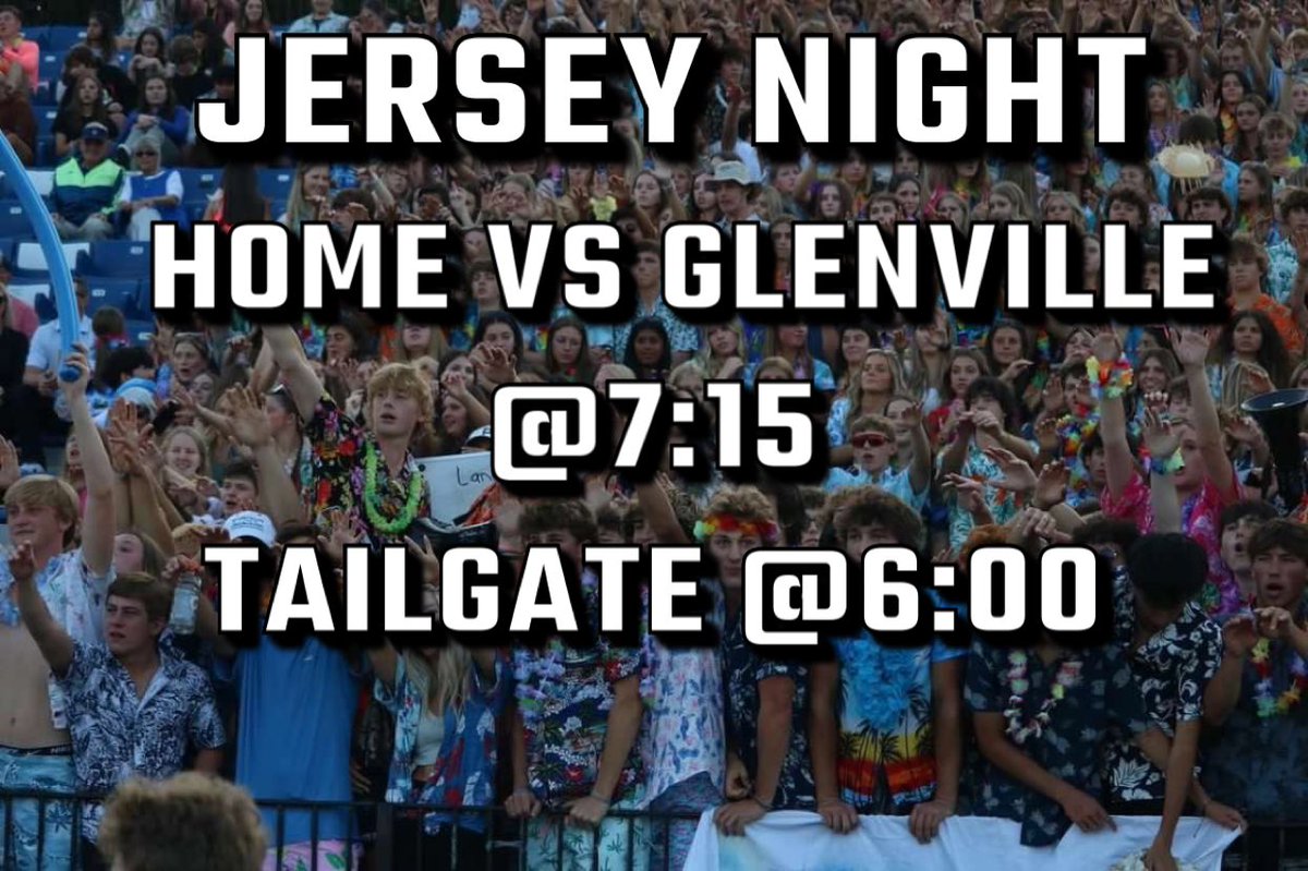 Game day‼️‼️‼️ Jersey night <a href="/home/">Geneia@home</a> vs Glenville game @7:15 tailgate <a href="/6/">Adrián Lamo</a>:00! BE THERE AND BE LOUD🏈