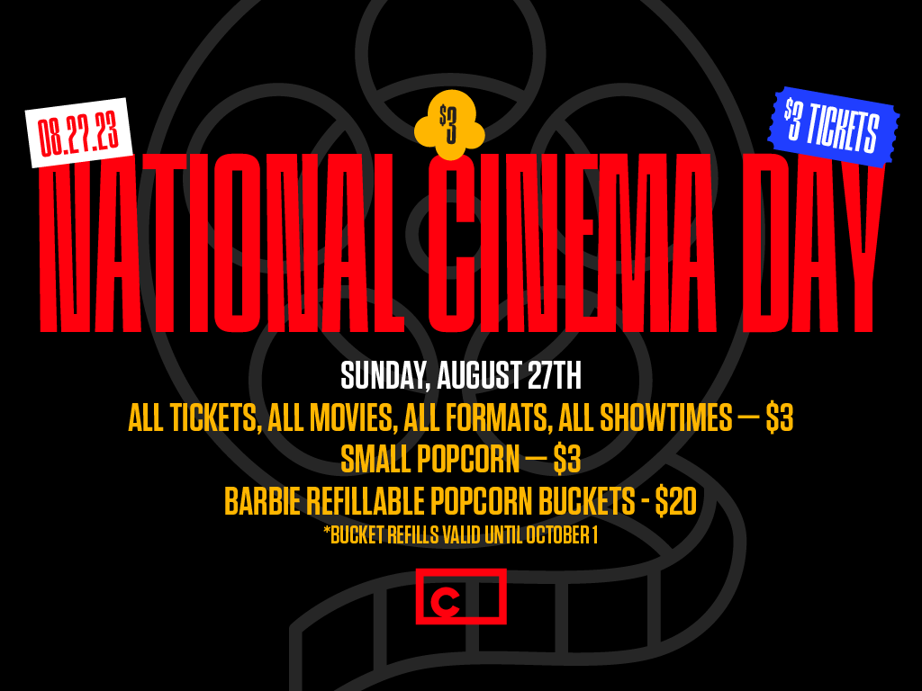 Okay movie lovers, we see your $4 tickets for #NCD and give you... $3 tickets! 🙌