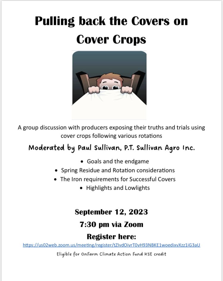 Need a cover crop KSE for your #OFCAF project. Check out this great online session and register today us02web.zoom.us/meeting/regist…