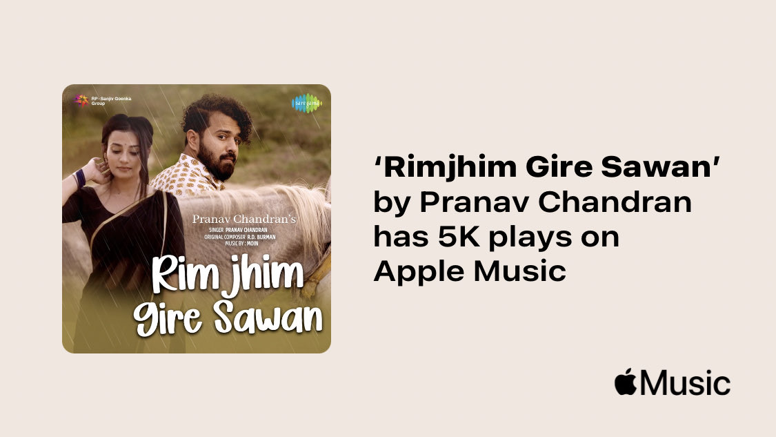 Pranavchandran_'s tweet photo. Just passed a new Milestone on @AppleMusic. Thanks for listening!
https://t.co/ChRywZ6iQi https://t.co/z2uBVISyHJ