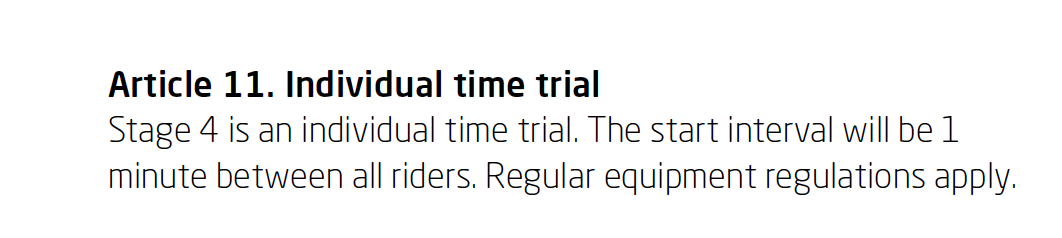 @mvdhout Only info I could find in the technical guide. I assume starting order is reverse GC order, but I'm not sure. #TourofScandinavia2023 #tosc23