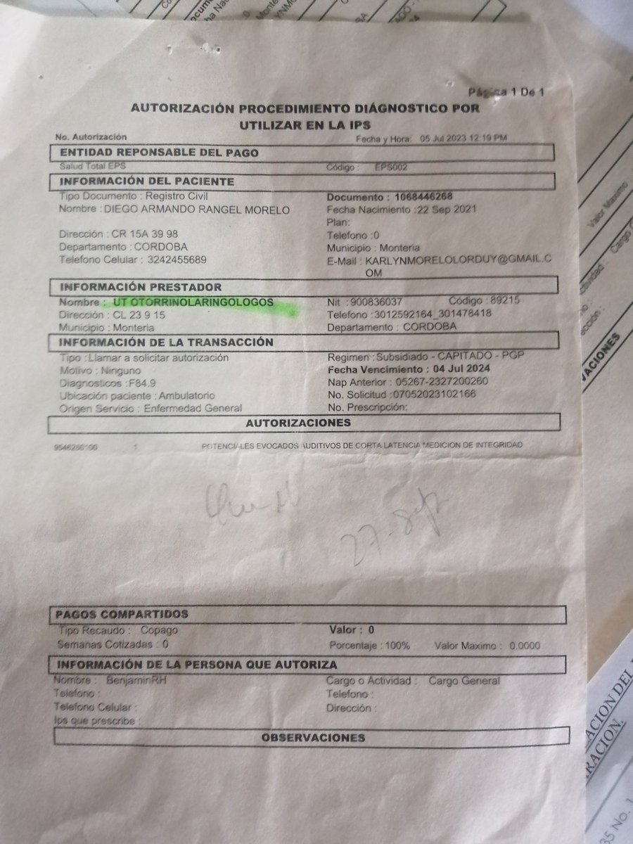 Informacin20363's tweet photo. La EPS SALUD TOTAL en Montería, práctica el Paseo de la Muerte con un niño de 1 año y 11 meses de edad al omitir desde el 5 de julio de 2023, ordenar examen con médicos Especialistas. @Supersalud @petrogustavo @saludtotal @DefensoriaCol @PGN_COL @MinSaludCol @personeriatweet https://t.co/QZL9lJP5ou