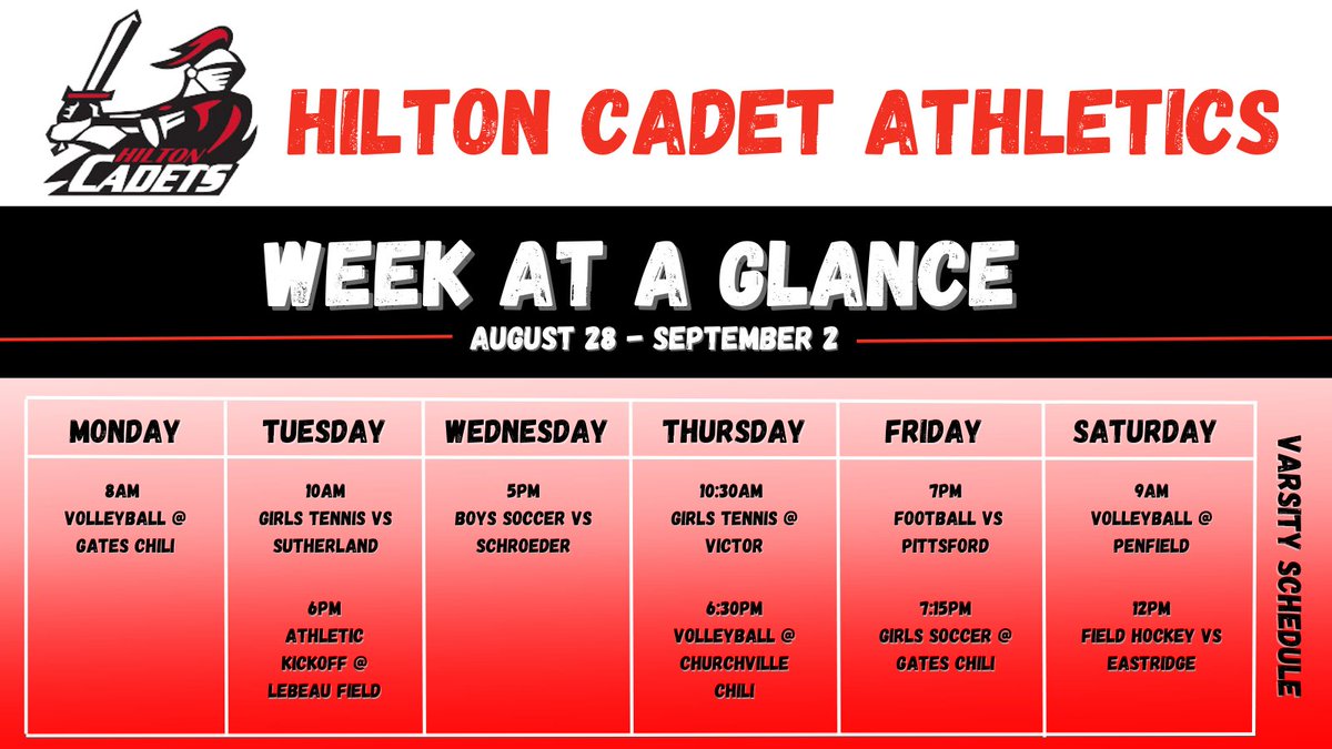 It's been a great first week in #CadetNation! Starting next week our JV & Varsity teams begin league play. #GoCadets #HVE #RollCadets