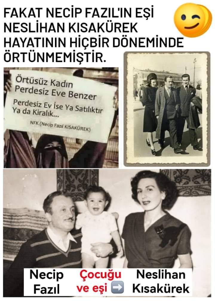 1283_kagan's tweet photo. "Örtüsüz kadın perdesiz eve benzer.
Perdesiz ev ya satılıktır ya da kiralıktır"
~ Necip Fazıl https://t.co/7Xd9xfQo1D