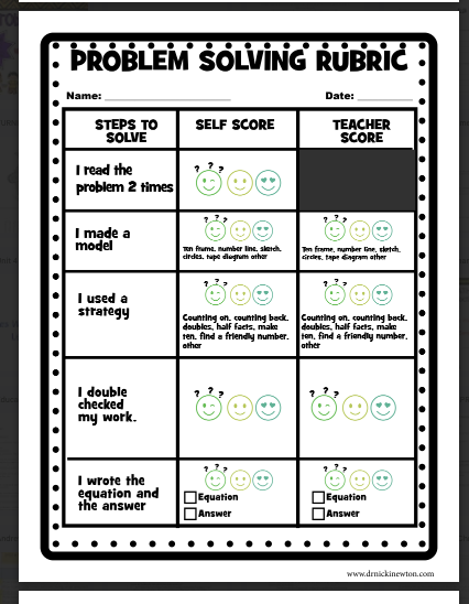 drnickimath's tweet photo. Scaffolding reflection and self-checking helps students to do it well.  Eventually, the scaffolds for checking can be faded out and students really have the skill to do it by themselves.  Here is an example of a primary scaffolded self-check rubric. https://t.co/WV3oPtJpql