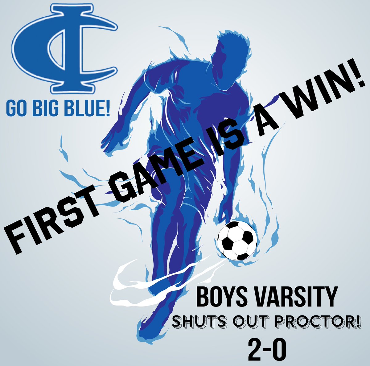 Great job on the win boys!