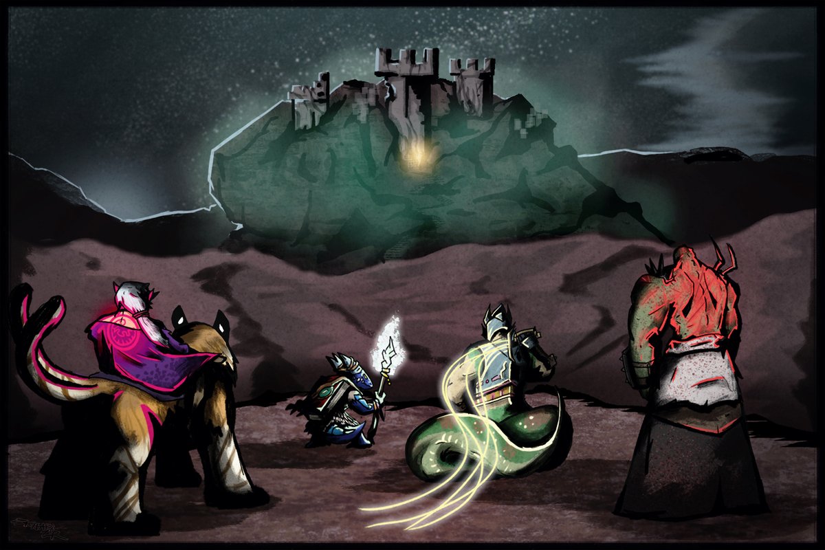 The Phantom Vault. 
A commissioned pre-game wallpaper of our Pathfinder adventuring party for our storyline "The Phantom Vault".