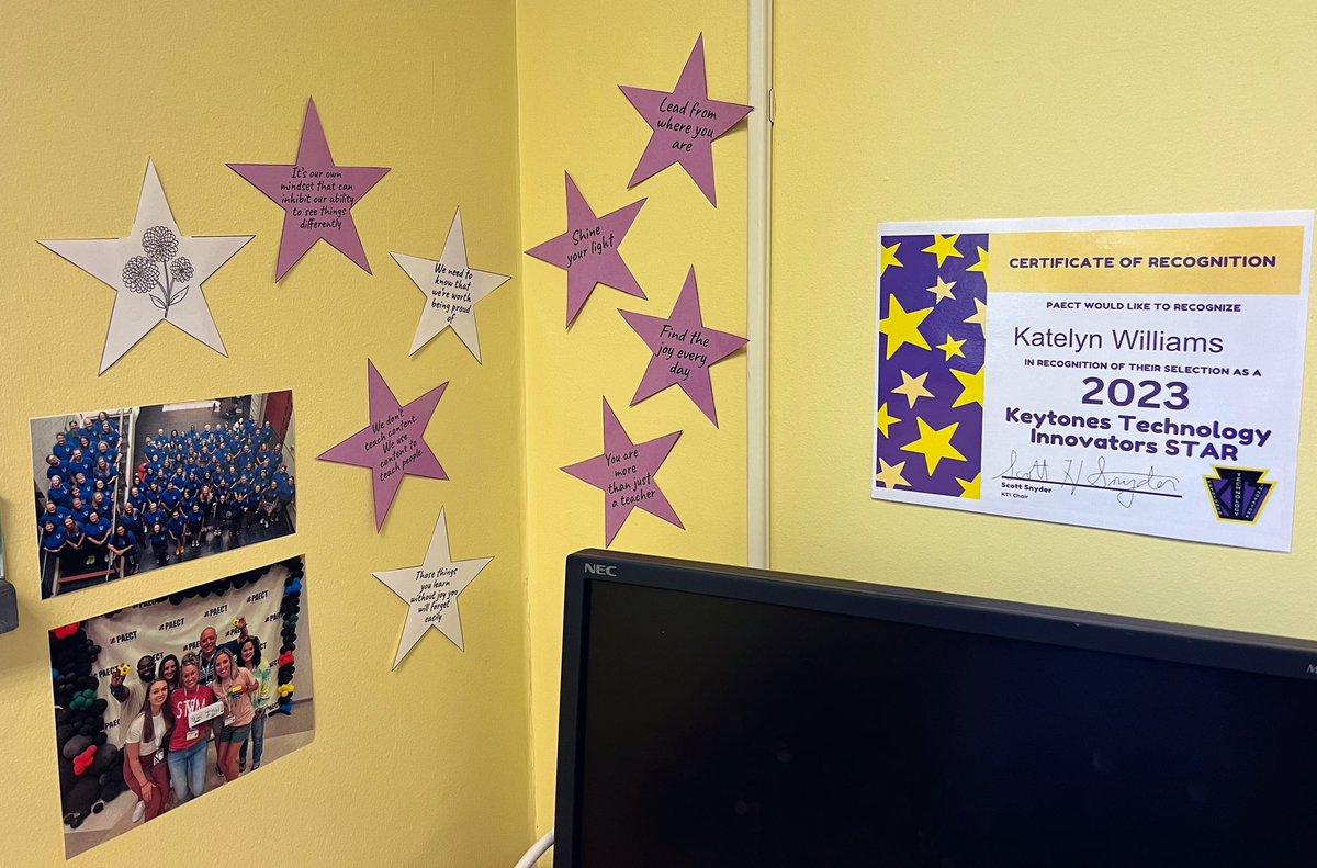 Added some inspiration above my desk this year 💜⭐️ #ktifamily