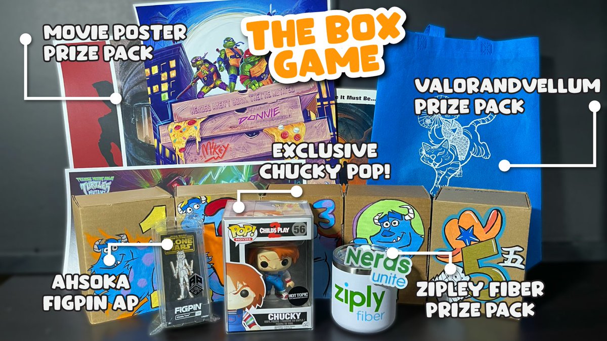 CSSully's tweet image. Happy FriYAY!
The #BoxGame returns tonight, with your chances to WIN prizes from @FiGPiNofficial, @ValorandVellum, @ZiplyFiber &amp;amp; more!
Stream start time 3pm PT: twitch.tv/CSSully

#TMNTMovie #TMNT #Ahsoka #Soonay #NFT #FunkoFunatic #IndianaJones