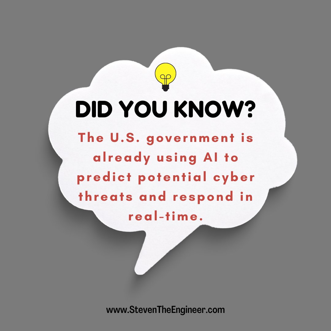 Did you know? 🤔 The U.S. government uses AI to combat cyber threats and keep our digital borders safe! Learn more in my latest video. #EngineeringTheFuture #steventheengineer

youtube.com/watch?v=gWKJMs…