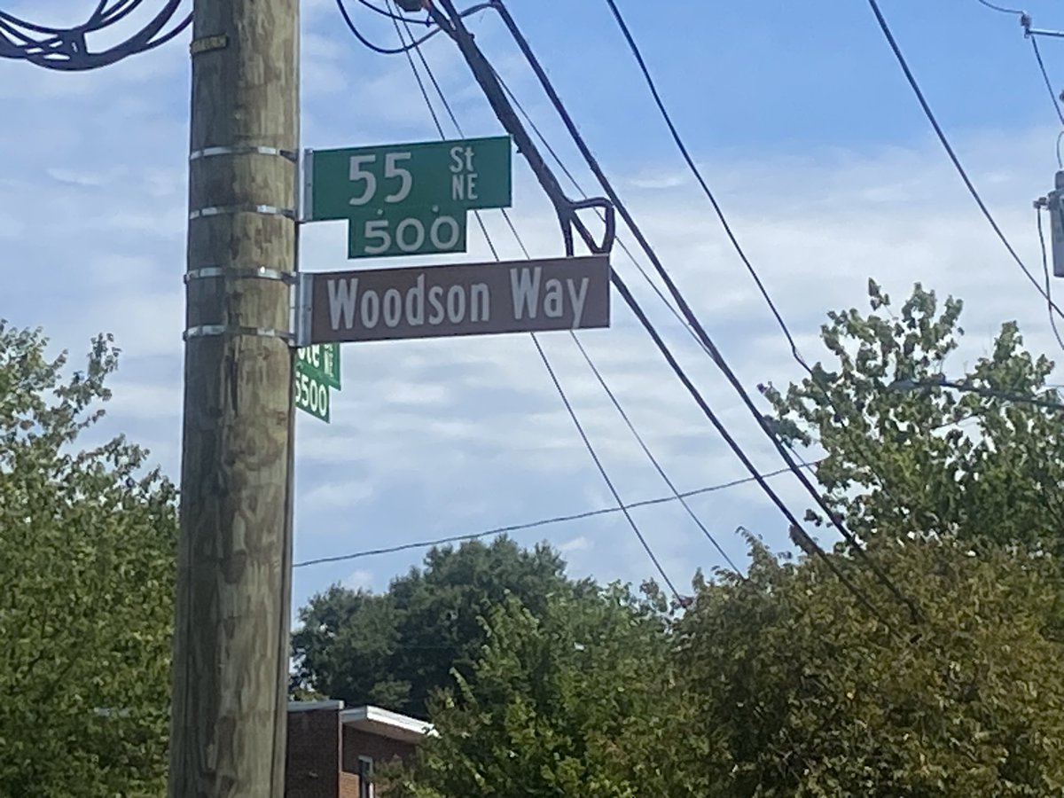 Great morning at HD! 55th is now officially the Woodson Way! @hdwoodsonshs @Ward7EdCouncil #WarriorPride