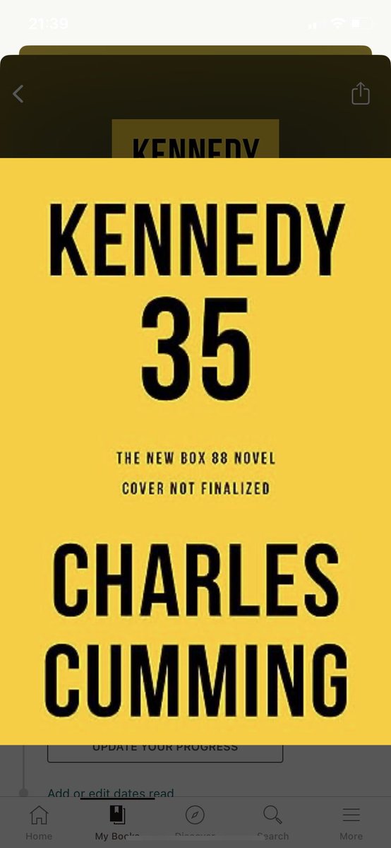 Nicola_Johnston's tweet photo. I’m reading and eeking out Kennedy 35, the new one from @CharlesCumming with #Box88 and Lockie Kite. 

IT IS BRILLIANT!

If you like spy fiction and/or thrillers and/or a great story pre-order for 7/11/23 &amp; if you haven’t read the rest of the series, get to it #BookTwitter https://t.co/iKnqnftI9O