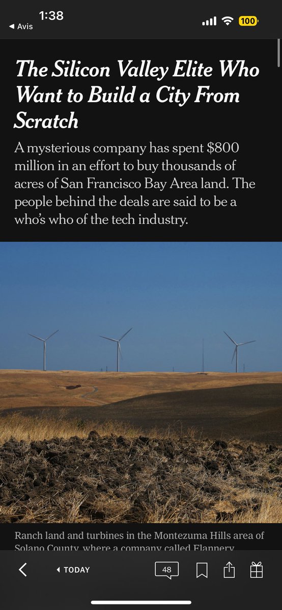 pitdesi's tweet photo. A group of SV elite (Moritz, Andreessen, Hoffman, Collisons Jobs, etc) spent $800M acquiring land to create a new city in the Bay Area, one that would be “as walkable as the West Village.”

It’s a neat idea- the area is mostly uninhabited but close enough and with warmer weather. https://t.co/YhyUkbX7X0