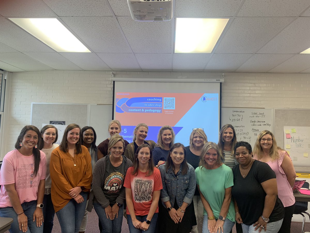buttram_caprice's tweet photo. AMSTI-UM Coaching Academy Year 1 with brand new coaches. This is going to be a great year of moving students toward mathematics proficiency. https://t.co/mCdc7FYn7p
