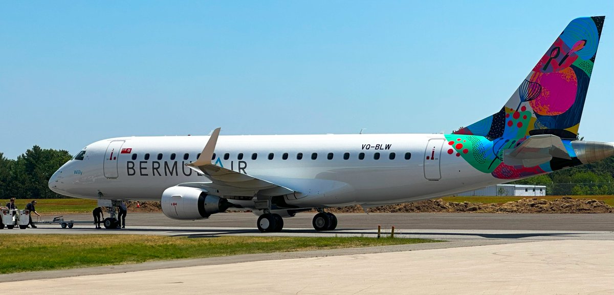 🧵A new Bermuda-based airline has launched, 1st flight is to/from Boston on Aug 31. BermudAir will also fly to Westchester Co., NY and Fort Lauderdale, FL. 1/3