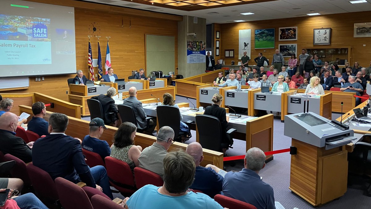 ORPolitics's tweet image. On the agenda: Salem City Councilor Julie Hoy calls for repeal of payroll tax bit.ly/3YOuh84