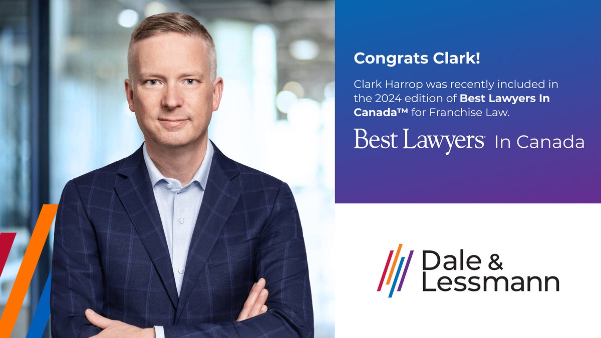 Clark Harrop was recently included in the 2024 edition of Best Lawyers In Canada™ for Franchise Law. Congrats Clark!
#franchiselaw #bestlawyers2024 #franchise