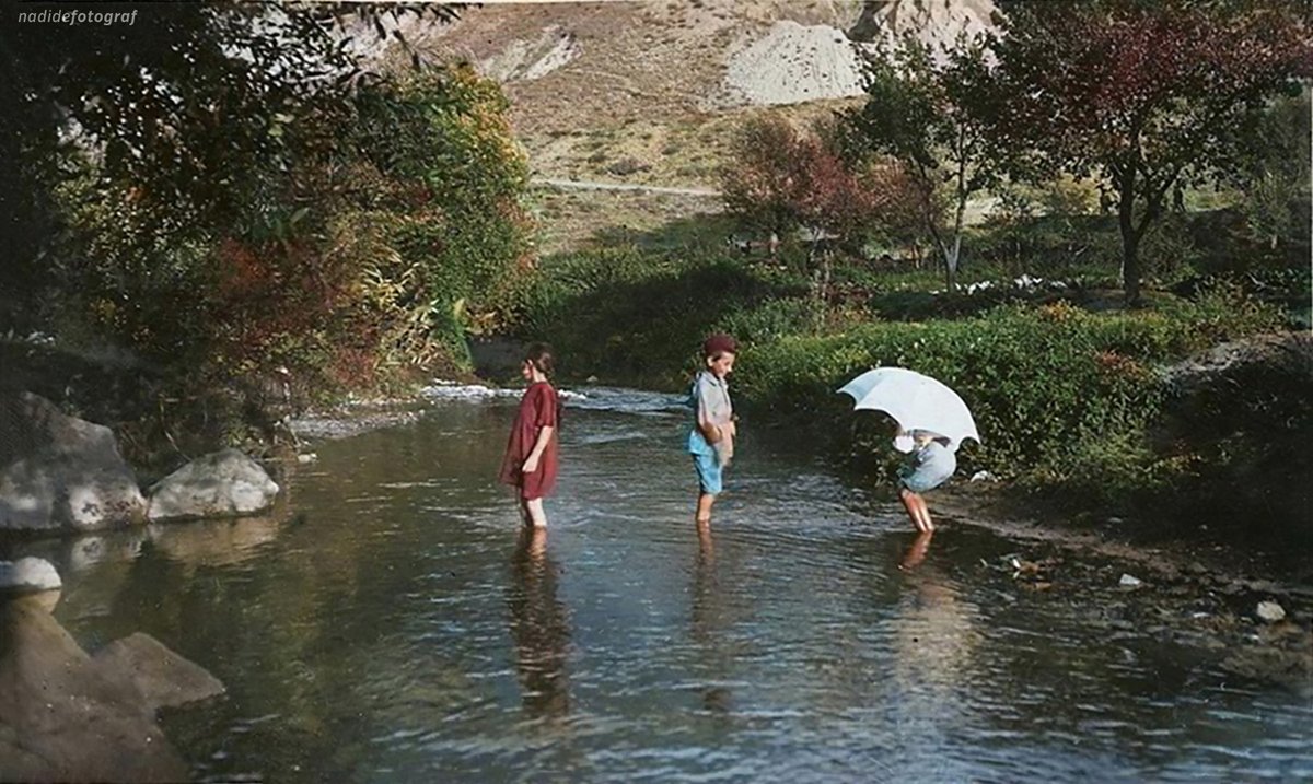 👦Ankara Bentderesi'nde suda oynayan çocuklar, 1900'ler