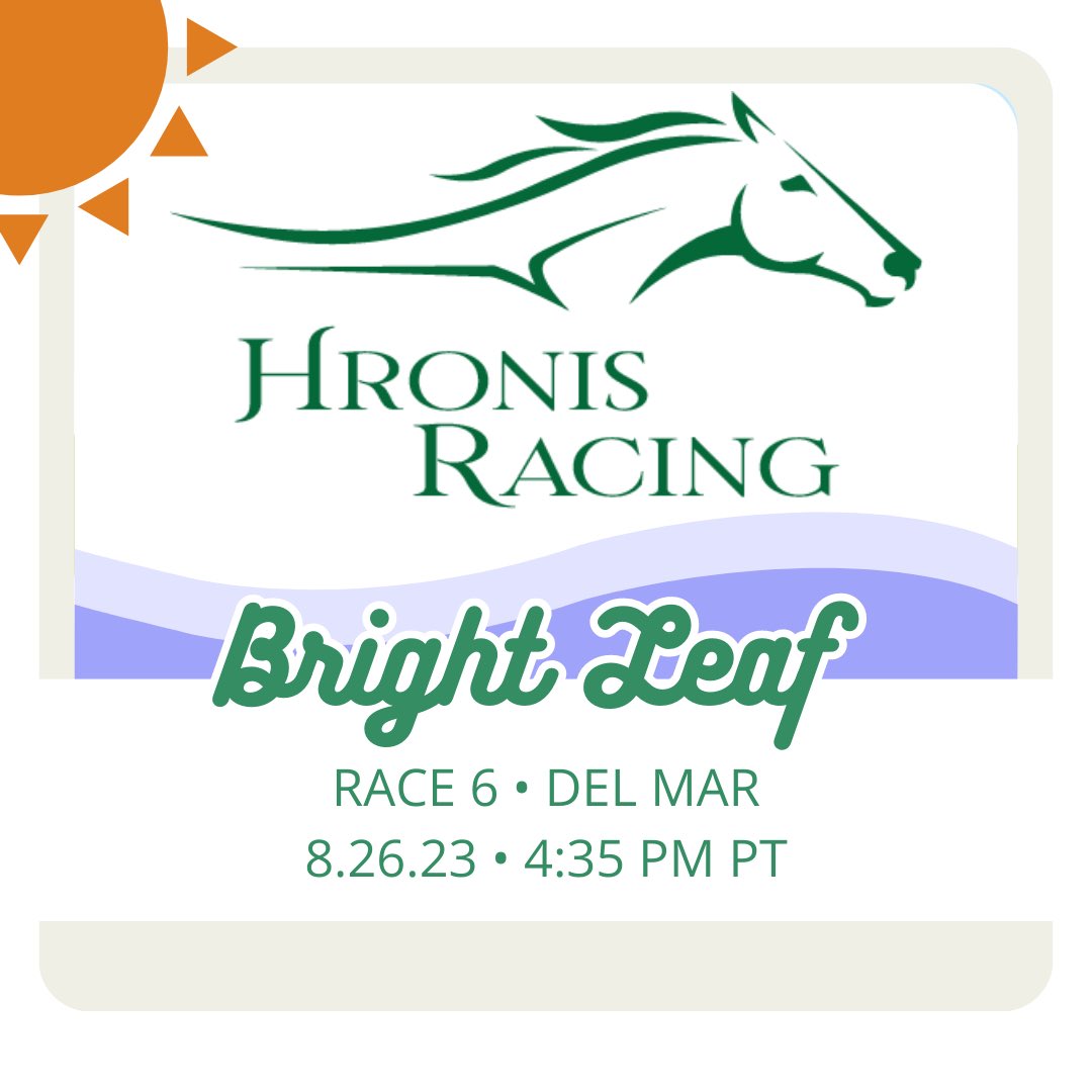 Hronis_Racing's tweet photo. We’re wishing a safe trip for Bright Leaf tomorrow at @delmarracing! 🙌🏼

#HronisRacing #BrightLeaf

@johnwsadler @JuanLeyva1984 https://t.co/VFPbUmEGyB