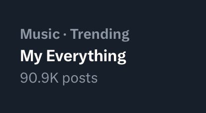 AGSpotifyData's tweet photo. ‘My Everything’ trends on twitter for its 9th anniversary https://t.co/qRh7HjHoSf
