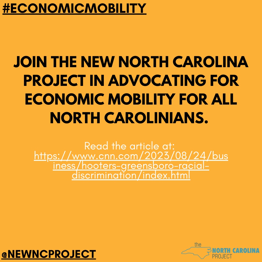 Join the New North Carolina Project in advocating for economic mobility for all North Carolinians! tinyurl.com/nncpvolunteer #newnorthcarolinaproject #BIPOCProclamation #EconomicMobility #NCEconomy #RacialJustice