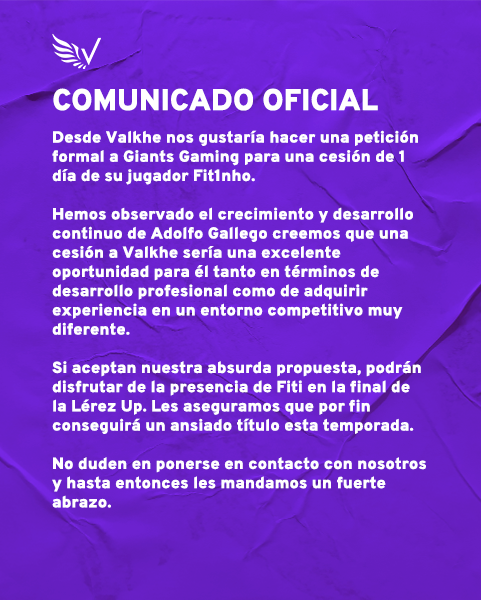 ¿No seremos capaces de traer a <a href="/Fit1nho/">Fit1nho</a> no? 

Te prometemos que te sólo tendrás que fillear en un par de mapas.😉