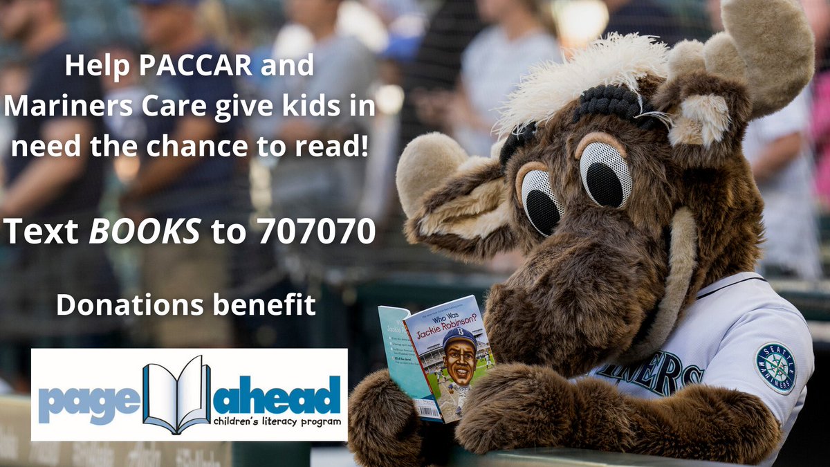 Page Ahead (@page_ahead_) on Twitter photo Join <a href="/MarinersCare/">The Mariners Care Foundation</a> and PACCAR by bringing NEW children’s books or cash donations to the Tuesday, August 29th game at <a href="/TMobilePark/">T-Mobile Park</a>. Go @mariners!!! #bookdrive #seattle #mariners Join <a href="/MarinersCare/">The Mariners Care Foundation</a> and PACCAR by bringing NEW children’s books or cash donations to the Tuesday, August 29th game at <a href="/TMobilePark/">T-Mobile Park</a>. Go @mariners!!! #bookdrive #seattle #mariners