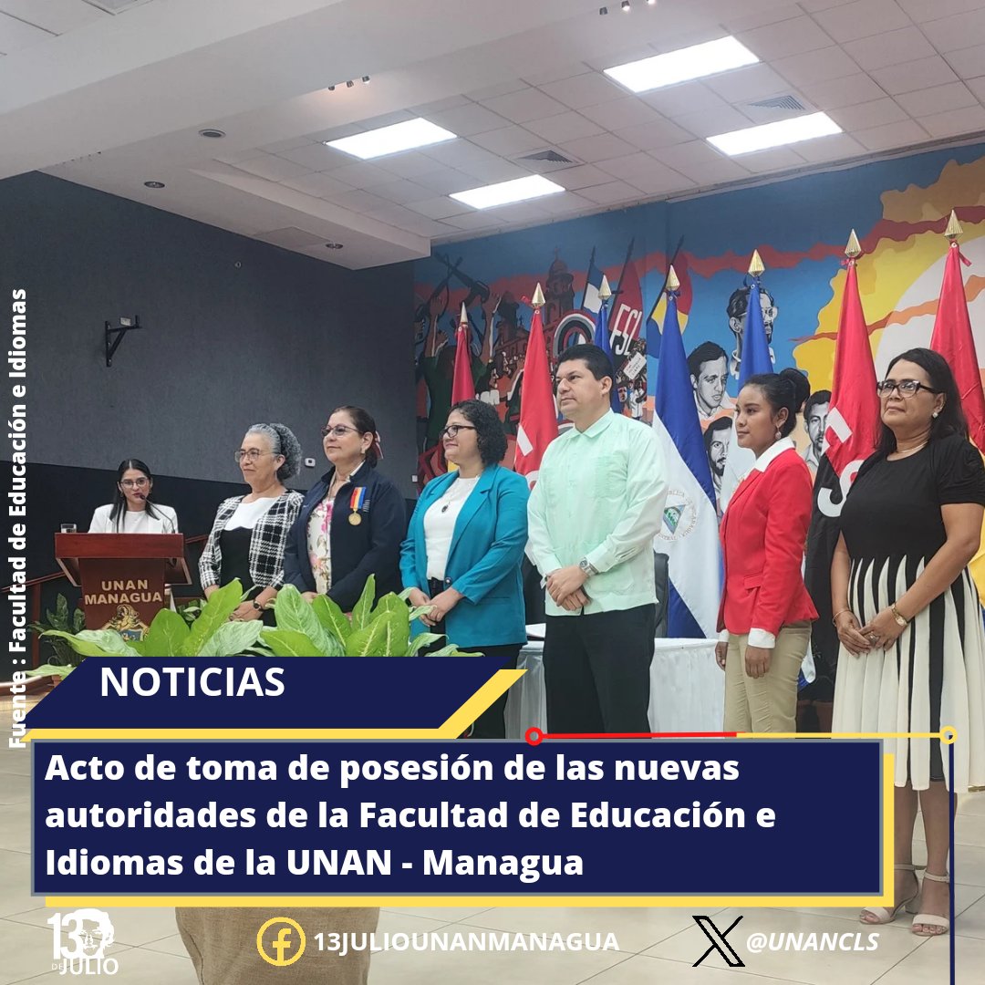 Acto de toma de posesión de las autoridades universitarias de la Facultad de Educación e Idiomas de la UNAN - Managua
#SomosUNAN
#TropaSandinista
#FSLNHeroismoVictorioso
