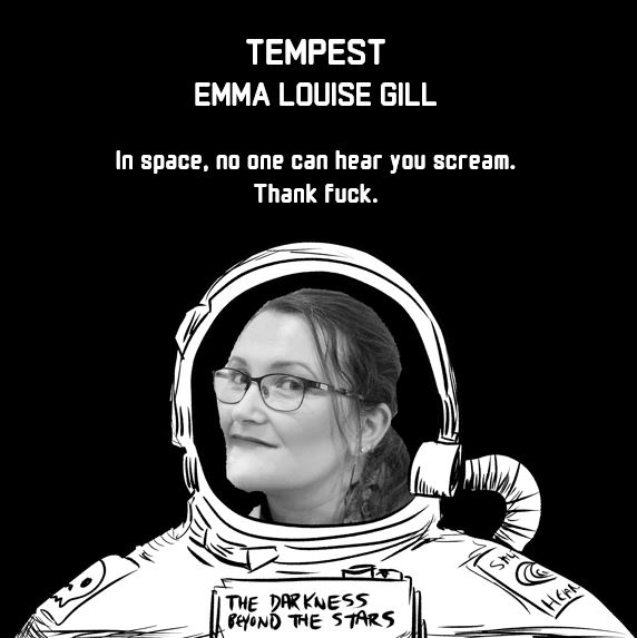 Next: @emmagillwriter and 'Tempest' If dealing with work and terrible coworkers isn't bad enough, imagine you were stuck on a colony ship too 😭 Pre-order: saltheartpress.com/darkness-beyond