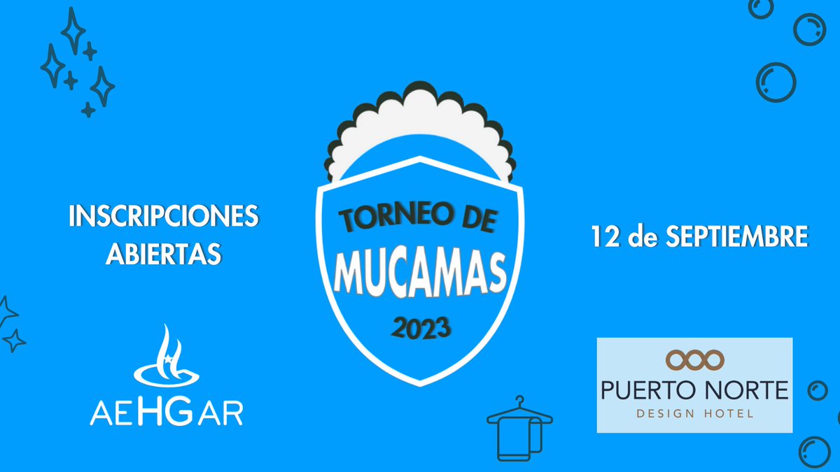 Se viene una nueva edición del Torneo de Mucamas!
Este año, tenemos el agrado de realizar la competencia en <a href="/PuertoNorte_H/">Puerto Norte Hotel</a> 

El objetivo de la competencia es reconocer el trabajo del personal del área de Hosekeeping!

Inscripciones en el link: 👇forms.gle/BNyhYzCkhZwxQx…