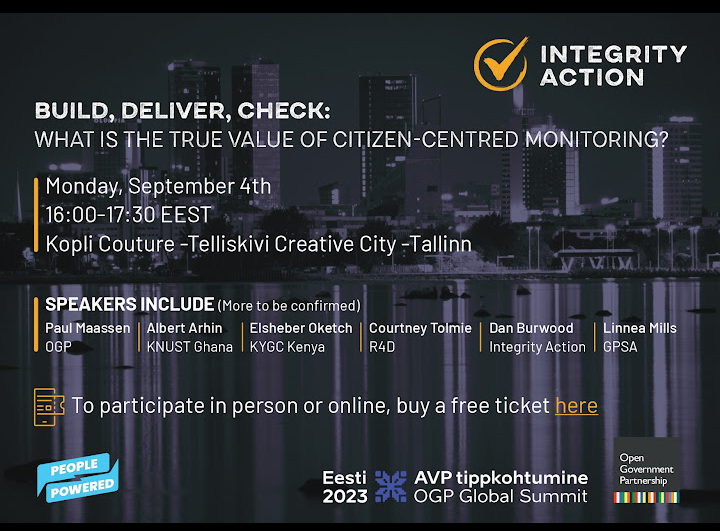 KYGCke's tweet photo. Join us on 4th Sep from 4pm EAT in one of the side events of @opengovpart organized by @Act4Integrity where we will be sharing more about citizen centred monitoring. #CtizenMonitiring #EveryoneWins #EnhancingTransparencyandAccountability https://t.co/dTu6fvH1L1
