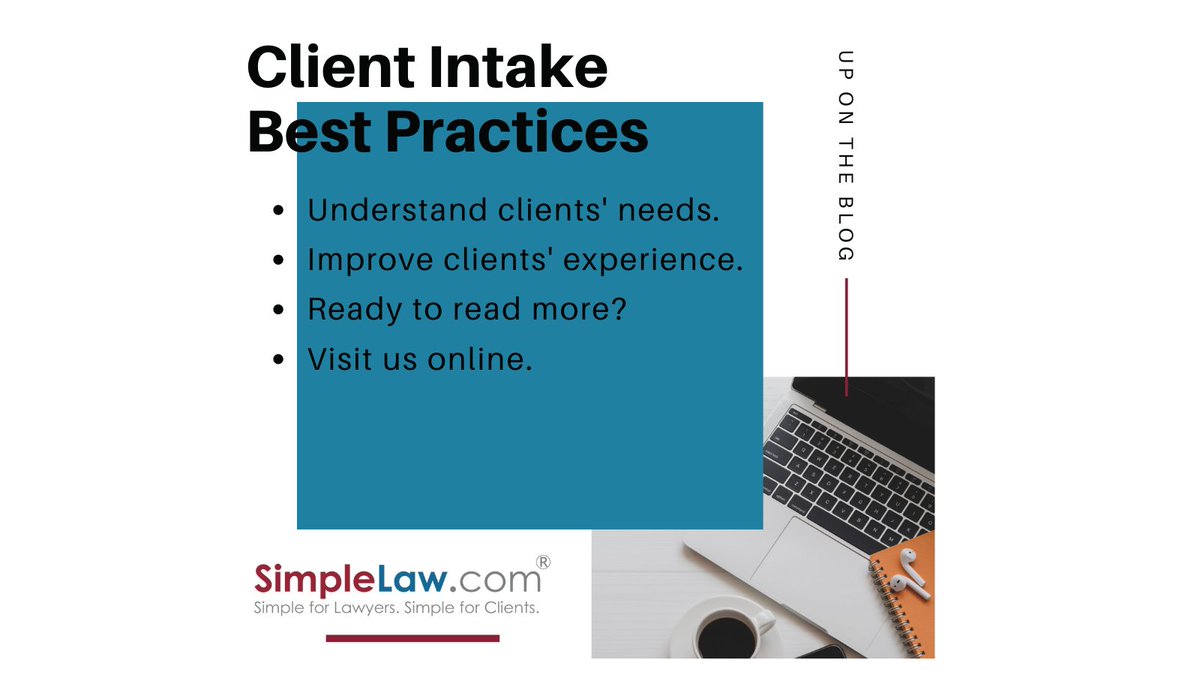 _simplelaw's tweet image. New client intake is critical for the health of every law firm. Use these best practices to see your conversion grow. 📈 bit.ly/45qkurb

#clientexperience #clientintake #lawfirms #lawfirmgrowth #lawyers #legaltech