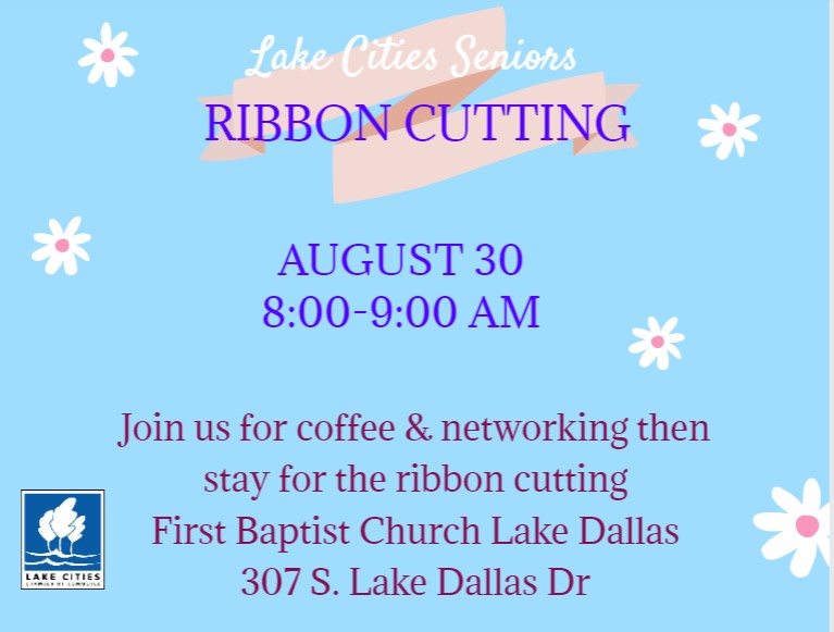 At next week's networking coffee, we will celebrate the ribbon cutting for #lakecitiesseniors 

#lakecitieschamber 
#ribboncutting
#networking