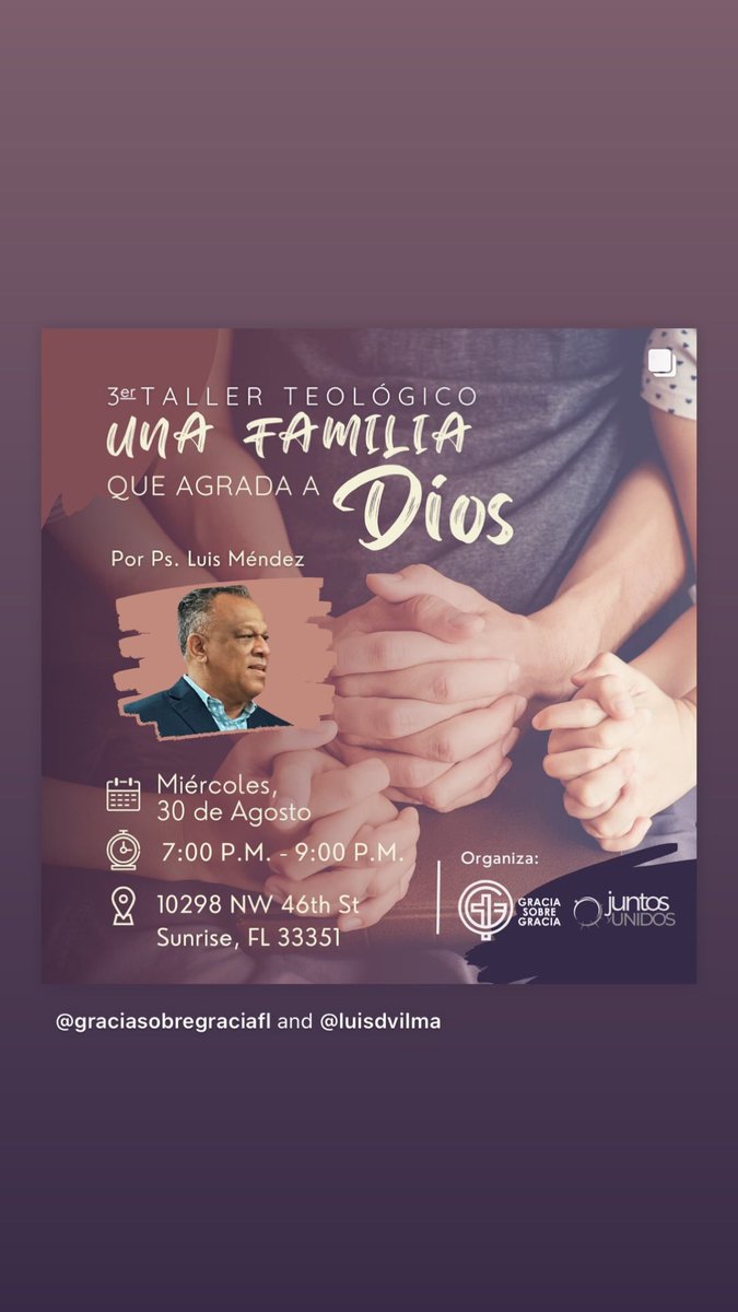 En una generación que exhibe un notable deterioro de valores, debemos procurar que nuestras familias sean fortalecidas. Dios es la fuente de esa fortaleza y debemos acercarnos con más intencionalidad a conocer su voluntad por medio de su Palabra! Acompáñanos en este taller.