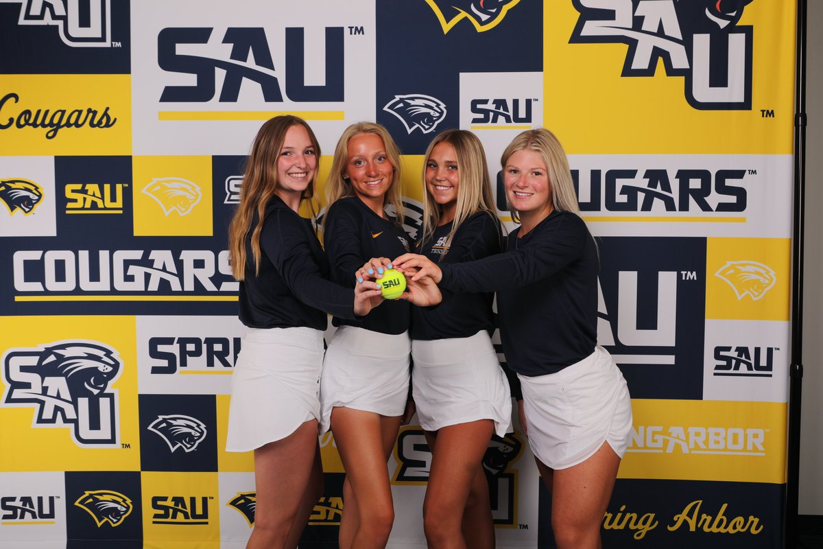 SAUCougarsWTEN's tweet photo. A sneak peek of our 2023-24 Lady Cougs! @SAUCougars @SAUCOUGARNATION 🎾 https://t.co/yrOATPVj8U