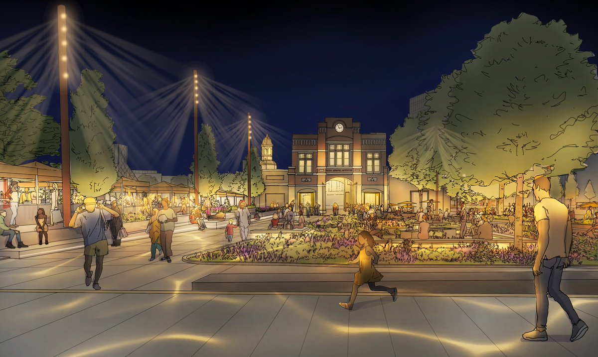 Exciting to see @LDADesign's project with @Royal_Greenwich to transform #Woolwich town centre gets underway next month. Changes including to the main market and high street will make the centre a greener, safer and more attractive place to spend time: royalgreenwich.gov.uk/woolwich-town-…