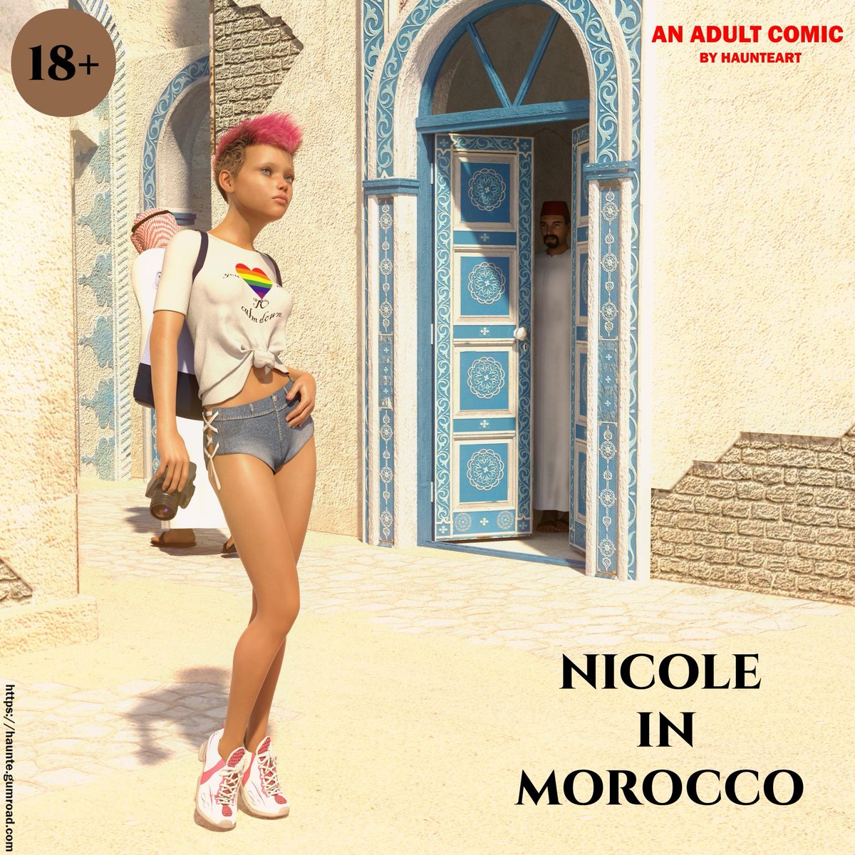 HaunteI's tweet photo. When Nicole decided to go backpacking in Morocco she got more than she bargained for…

An adult erotic  tale told through 66 highly detailed uncensored 3D rendered images. #sex #naked #harem #teenage

For uncensored access to the complete series go to:

https://t.co/lP8ar34Pd4 https://t.co/KVu5irBpgw